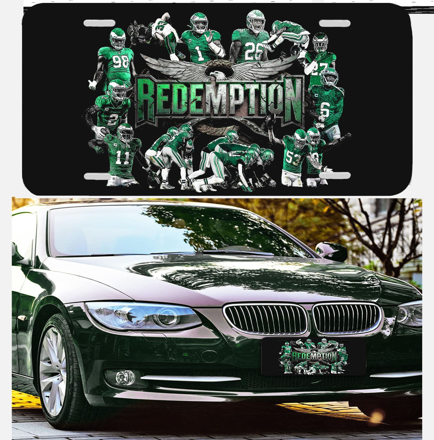 12" x 6" Aluminum Redemption Eagles License Plate/Sign