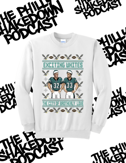 Exciting Whites Ugly Christmas Crewneck Sweater