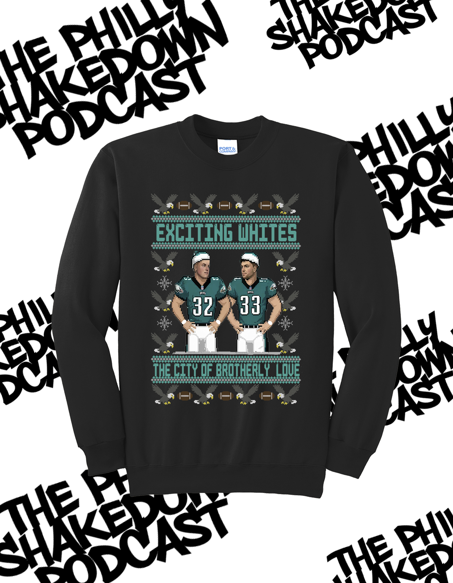 Exciting Whites Ugly Christmas Crewneck Sweater