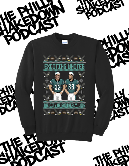 Exciting Whites Ugly Christmas Crewneck Sweater