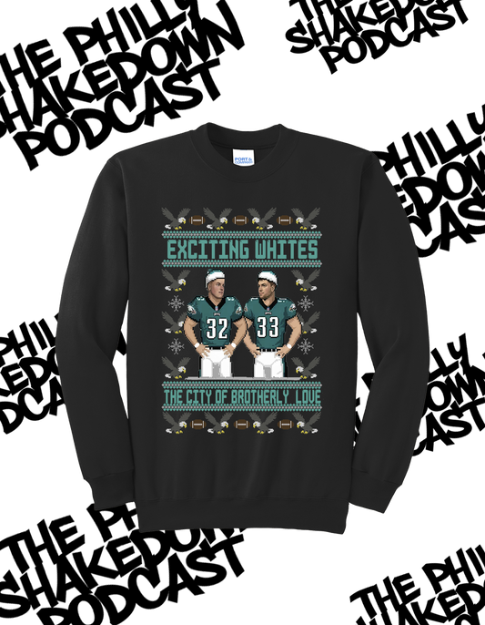 Exciting Whites Ugly Christmas Crewneck Sweater