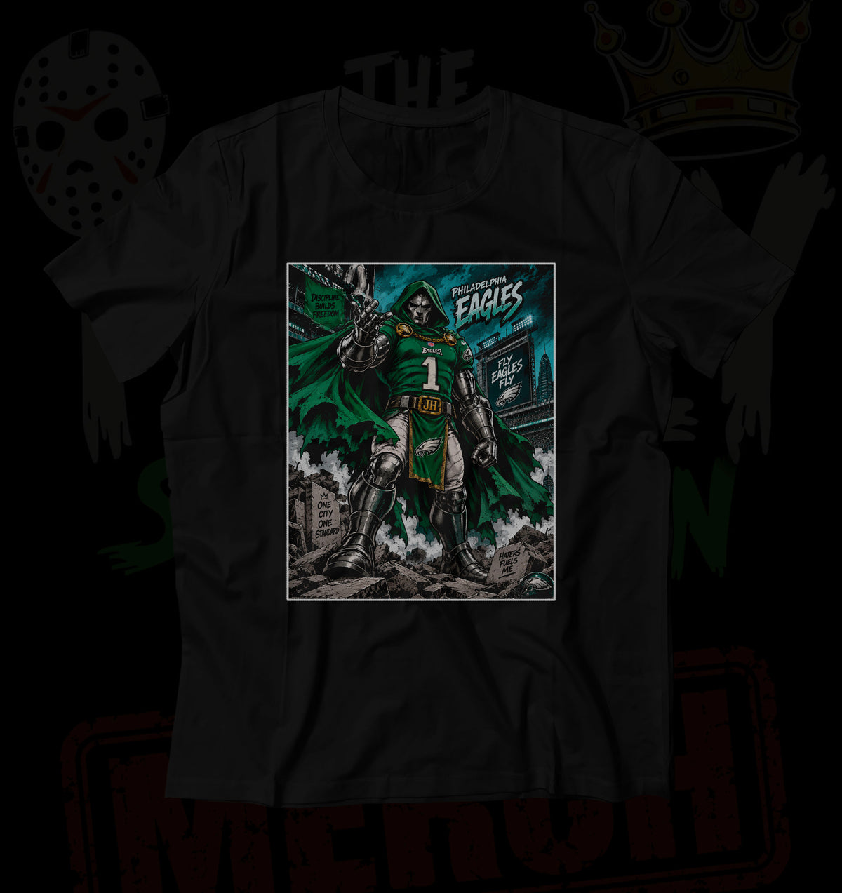 "Dr Doom QB1" 100% Ring Spun Cotton Tee