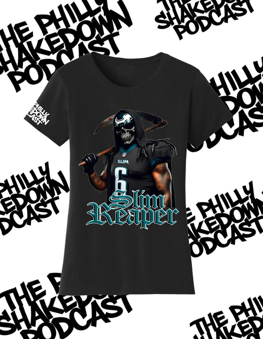 Ladies "Slim Reaper" 100% Ring Spun Cotton T-Shirt