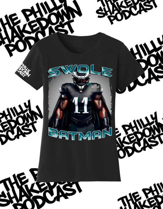 Ladies "Swole Batman" 100% Ring Spun Cotton T-Shirt